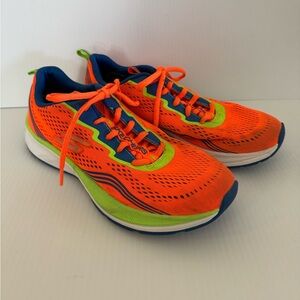 Skechers Elite Sport Neon Orange and Blue Athletic Shoes US 7